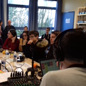 Journée mondiale de la radio consacrée au sport. Les journalistes de Radio Lycorn reçoivent au Studio B105 l'équipe féminine du Quimper Volley, pour prendre un peu de hauteur… - Journée mondiale de la radio consacrée au sport. Les journalistes de Radio Lycorn reçoivent au Studio B105 l'équipe féminine du Quimper Volley, pour prendre un peu de hauteur…